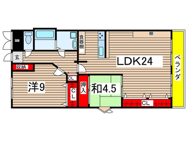 ﾗｲｵﾝｽﾞﾏﾝｼｮﾝ八事ｶﾞｰﾃﾞﾝ弐番館の物件間取画像